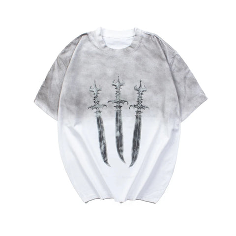 Holy Sword Dirty Dye Baggy Vintage Streetwear T-shirt