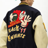 Men Hip Hop Baseball Jackets with Letter Print