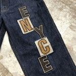 2024 Letter Print Jeans Loose Hip Hop Trousers Streetwear