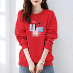 Sweatshirt Ladies Simple Pullover Comfortable Fashion Outwear