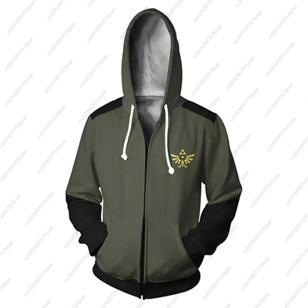 Men Hoodie Preppy Style Zelda Popluar Game Casual Fashion