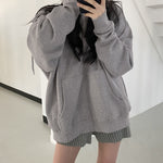 Women Hoodies Harajuku Korean Version Loose Oversized Sweatshirts Zipper Coats