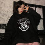 Plus Velvet Cozy Printed Hoodies Autumn Winter Long Sleeves