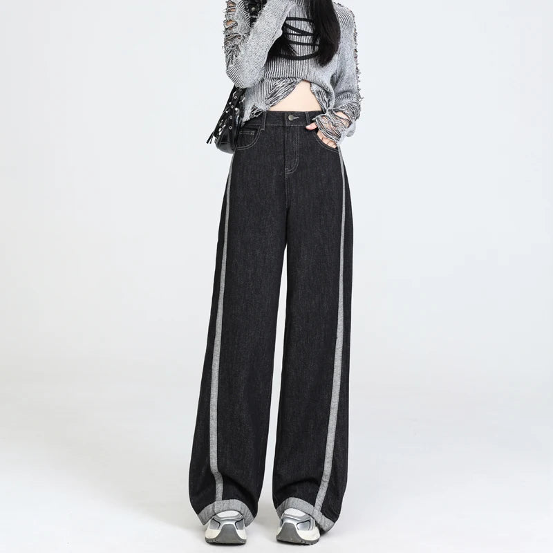 Women's Y2K Grunge Baggy Patchwork Denim Pants