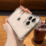 Luxury Shockproof Transparent Case For iPhone 14 13 12 11 Pro Max X Xs XR Max 7 8 - xinnzy