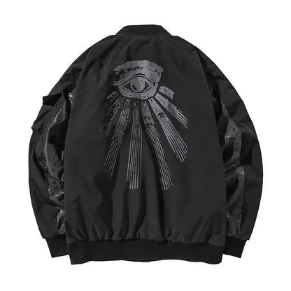 Men's Embroidered Bomber Jacket Air Force Aviation Workwear