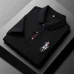 Comfortable Embroidered Short Sleeved Polo Top For Summer