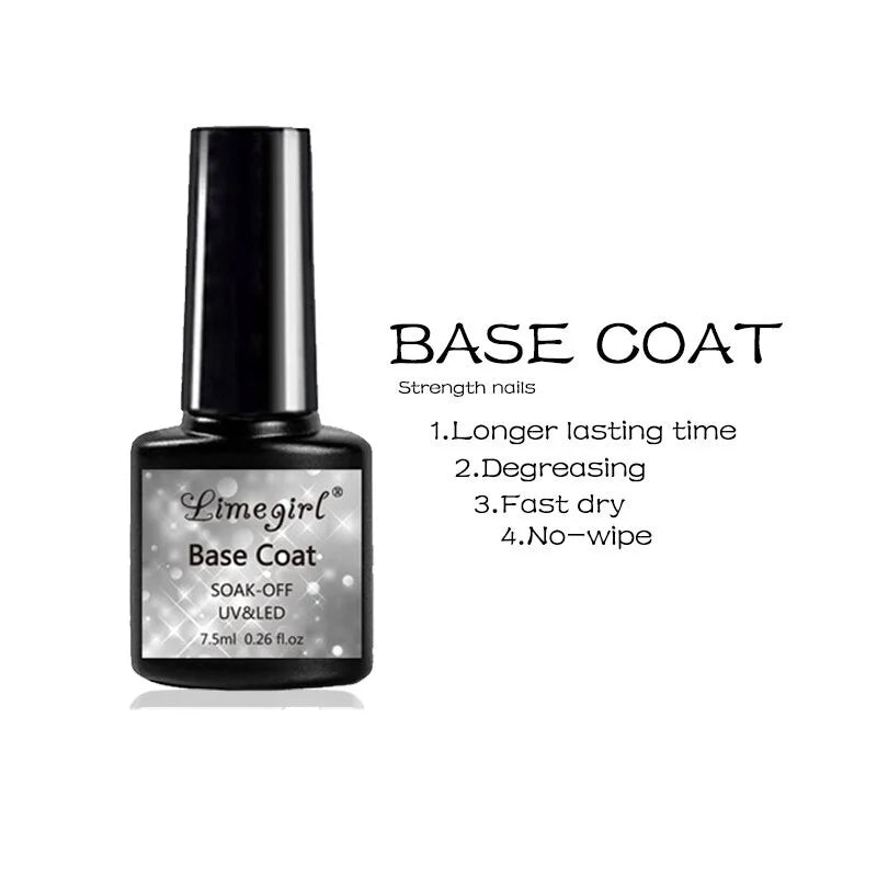 Base And Top Coat No Wipe For Gel Nail Polish Ultra Shiny Top