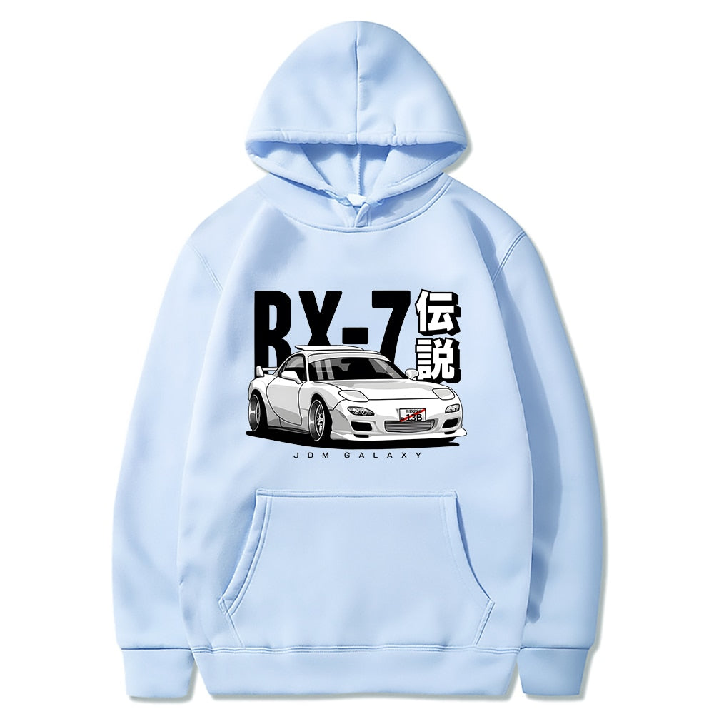 Männer Hoodies Harajuku RX7 FD Drift Japanische Autos Casual