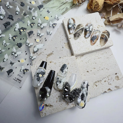 Bronzing Gilded Butterfly Nail Art