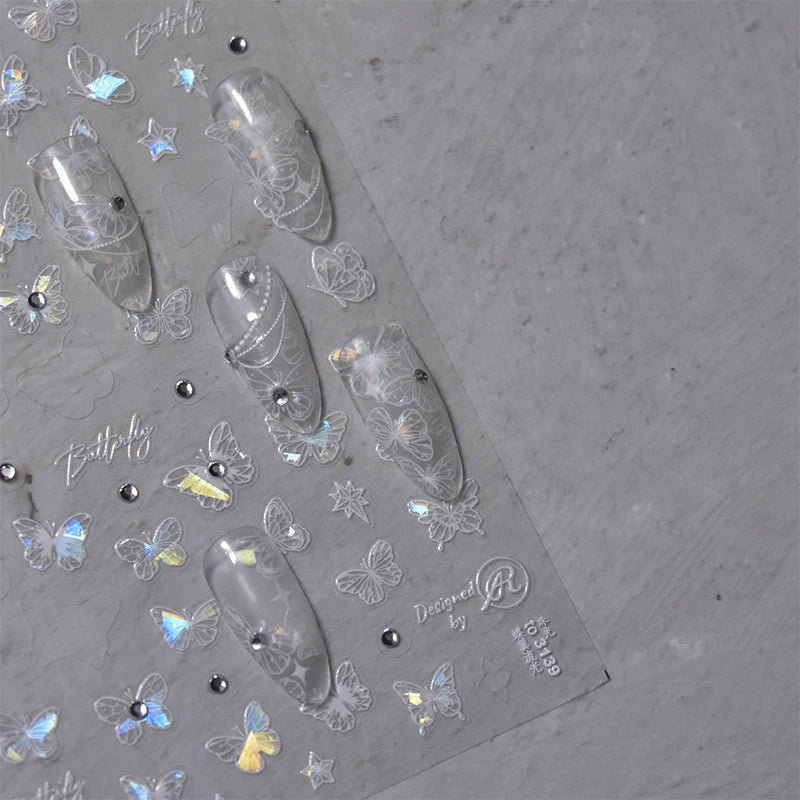 Bronzing Gilded Butterfly Nail Art