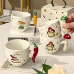 Vegetable Handle Ceramic Mug 230ml Coffee Mug Cartoon