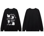 Women Funny Cat Graphic Hoodie Oversize Pullover