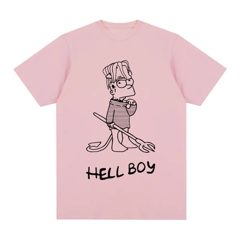 Lil Peep T-shirt Love Will Tear Us Apart  Streetwear Casual Cotton Men T shirt