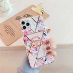 Finger Ring Holder Marble Phone Case For iphone Max Silicone