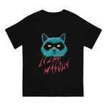 Katzenliebhaber Herren T-Shirt Le Chat Masque Markantes Polyester T-Shirt Harajuku Streetwear Hipster