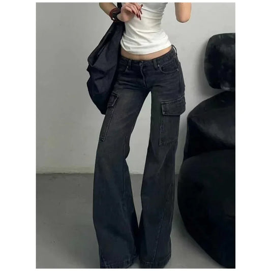 Women Y2K Low Rise Flare Jeans Vintage Bootcut
