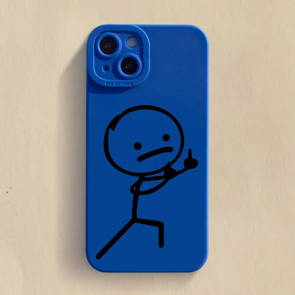 Soft Cartoon Matchman Case For iPhone