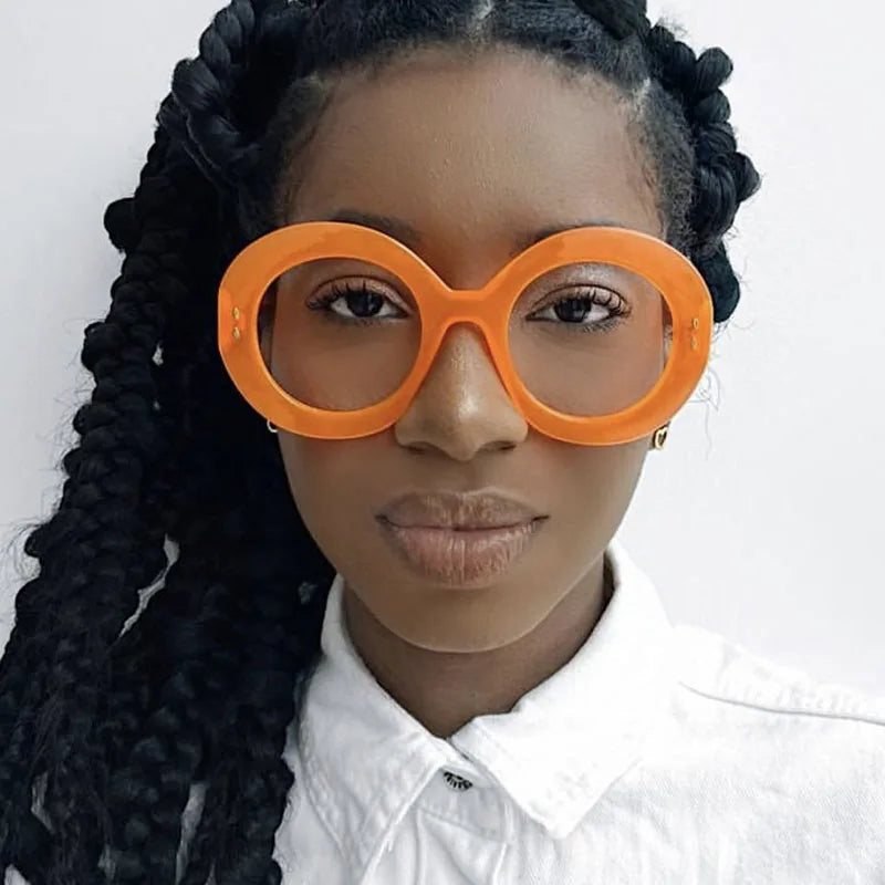 1960s Vintage Style TWIGGY Mod Oversized Round Oval Sunglasses