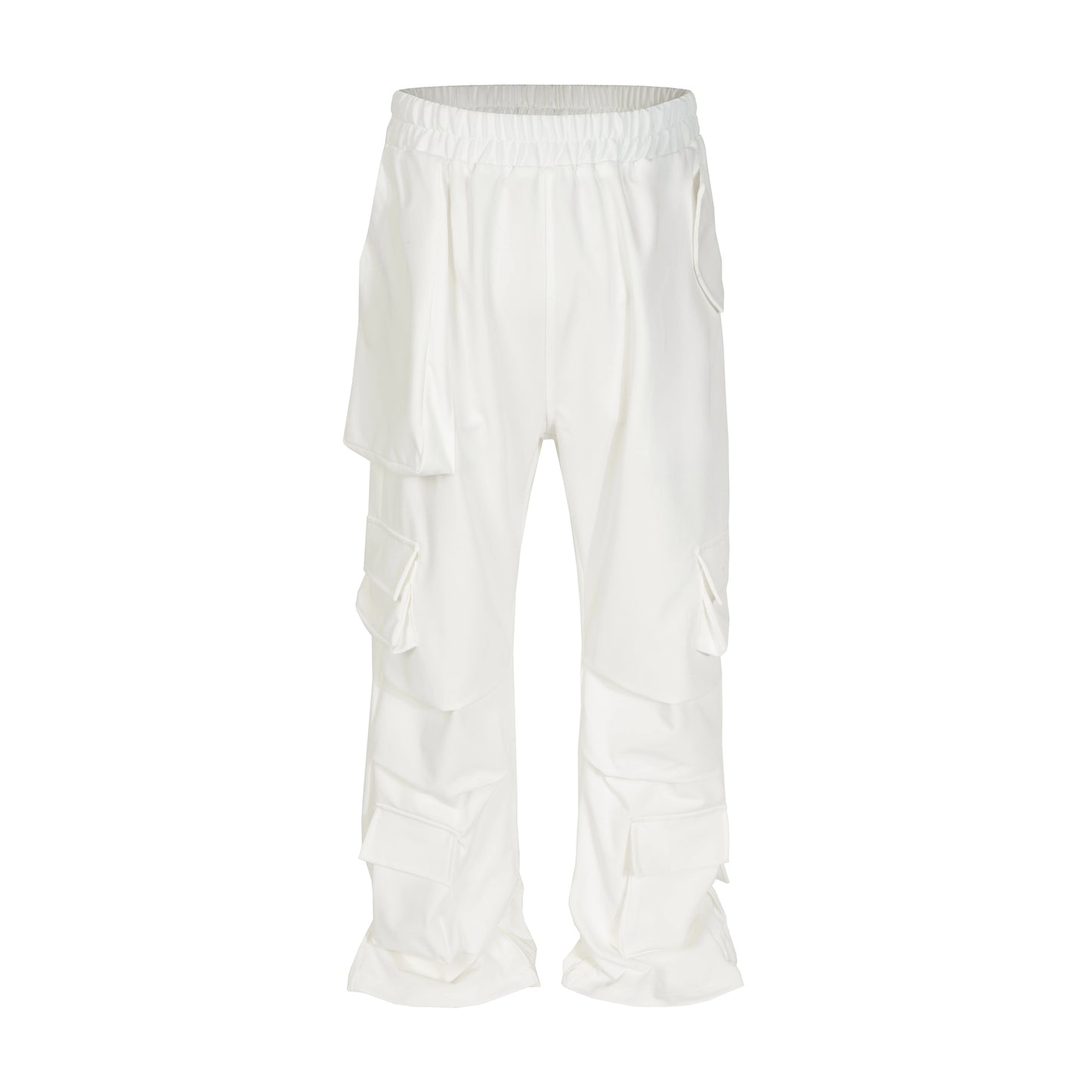 Men High Street Multi-Pocket Ruched Cargo Pants