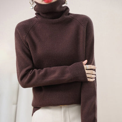 Sweater Turtleneck Cashmere Pullovers Long Sleeve Casual Basic Femme Sweater - xinnzy