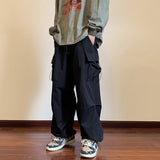Cargo Pants Men Streetwear Hip Hop Black Harajuku Elastic Waist Harem Ankle length