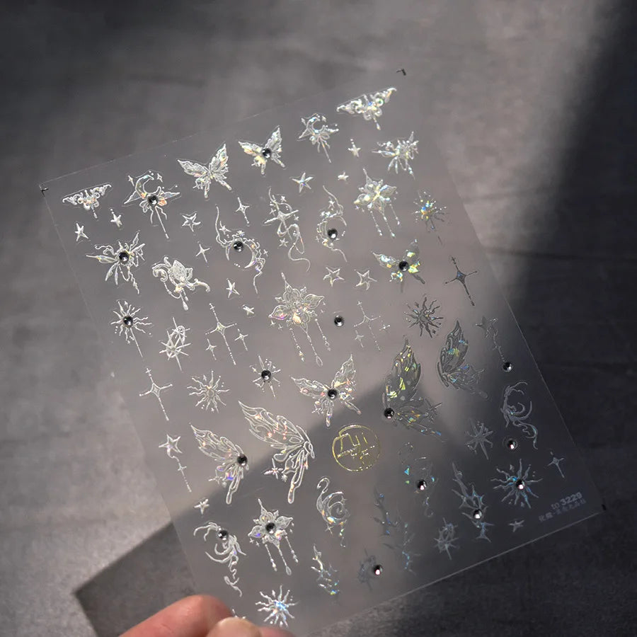 Bronzing Gilded Butterfly Nail Art