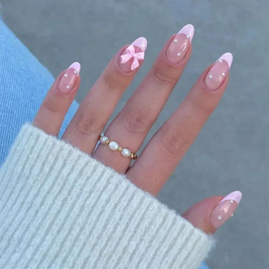 Summer Floral Short Fake Nail Tips