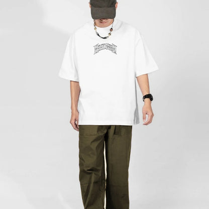 Summer Men's plus Size T-shirt Hip Hop Lette Printing Streetwear Tees