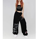 Trendy Hip-Hop Drawstring Sweatpants: Wide Leg Comfort for All