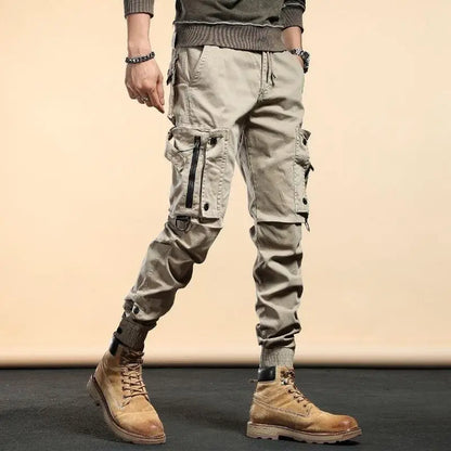 Casual Zipper Pockets Versatile Fashion Men's Pants