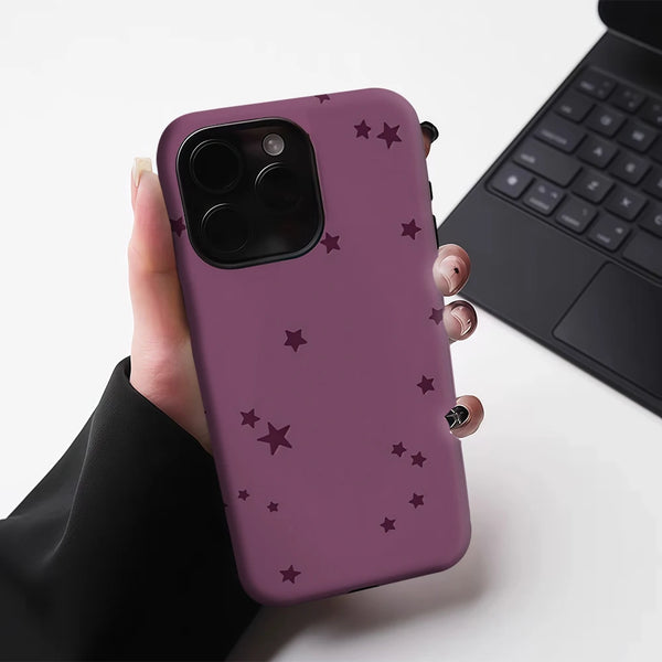 iPhone Magnetic Star Case Purple MagSafe Tough Double Layer Armor