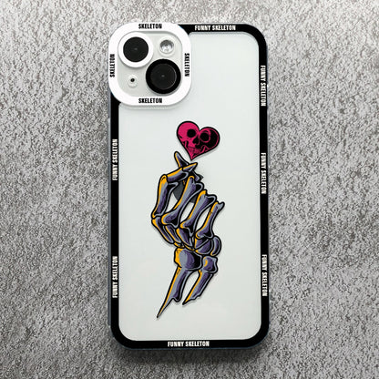 Skeleton Phone Case For iPhone  Transparent Cover