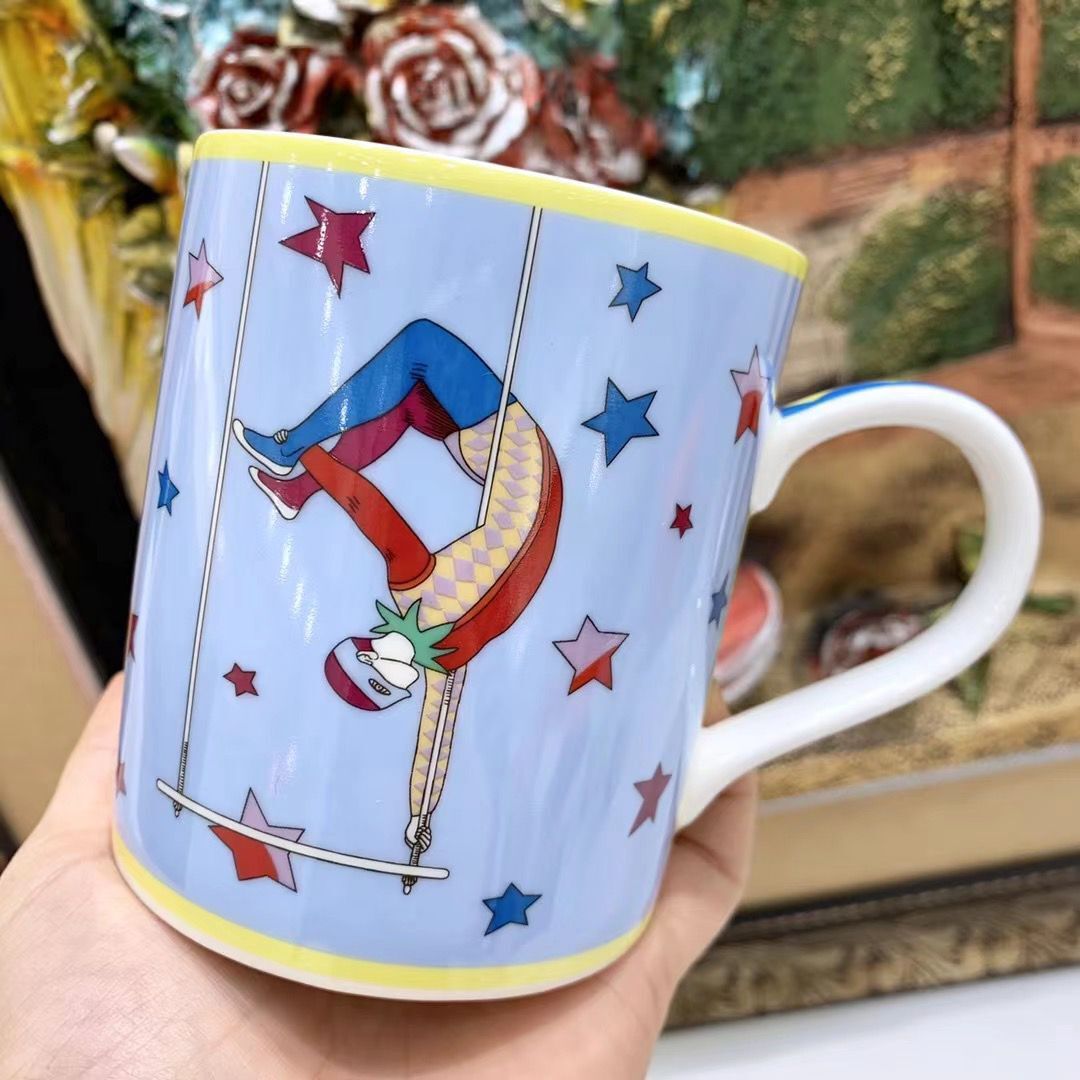 Mug Cafe Tea Milk Cups  Coffee Drinkware  Mugs With Golden Spoon