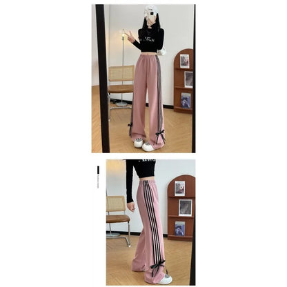 Y2k Striped Sweatpants 2024 High Waist Harajuku Trousers Streetwear