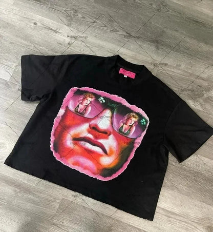 Y2k Streetwear Lips Retro Versatile T-shirt