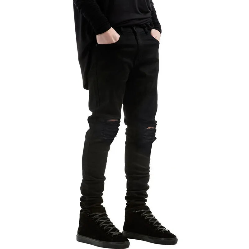 HIP HOP Men Fashion High Quality Sim Fit Jeans