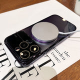 Magsafe Logo Hole Case für iPhone Magnetisches kabelloses Ladegerät Transparent