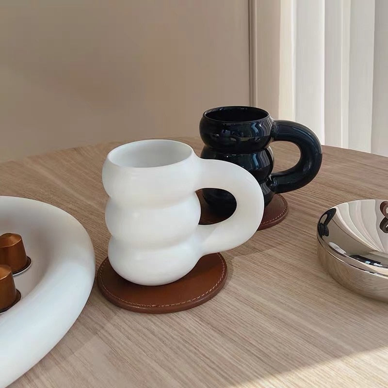 Water Cup Ceramic Mug Coffee Cups with Big Handrip