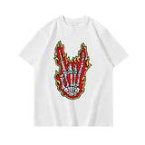 Unleash Your Edgy Style with the Skeleton Rock On T-Shirt