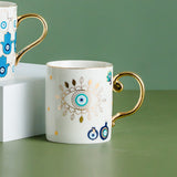 Tasse Hand der Fatima Evil Blue Eye türkische Keramik