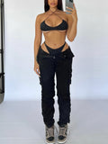 Y2K Cargo Pants Women's High Waisted, Baggy, Vintage Style, Stretchy, Comfortable, Fashionable
