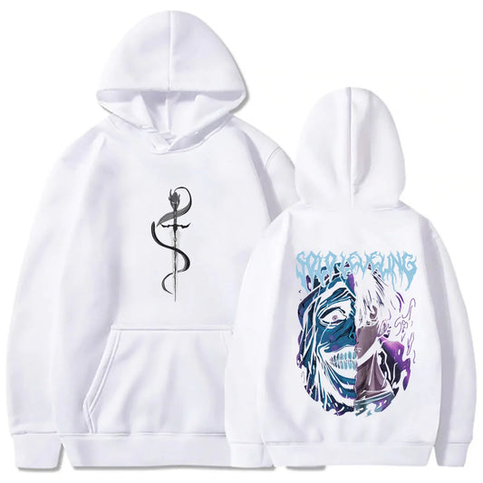 Solo Leveling Hoodie Sung Jinwoo Anime Sweatshirt Streetwear Gift for Anime Fans