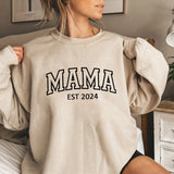 Mama Est 2024 Sweatshirt Mothers Comzy Crewneck