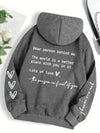 Dear Person Behind Me Hoodie Women Fleece Graphic Print Casual Top