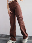 High Waisted Cargo Pants Pattern for Women Sewing Pattern for Women