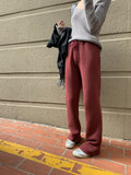 Flared Pants Fleece for Women Autumn Winter Style Casual