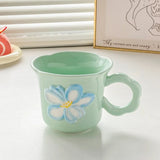 flower shaped mug, cute ceramic cup