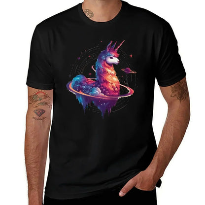 Trendy Doodle Rainbow Llamacorn Unicorn Men Tee