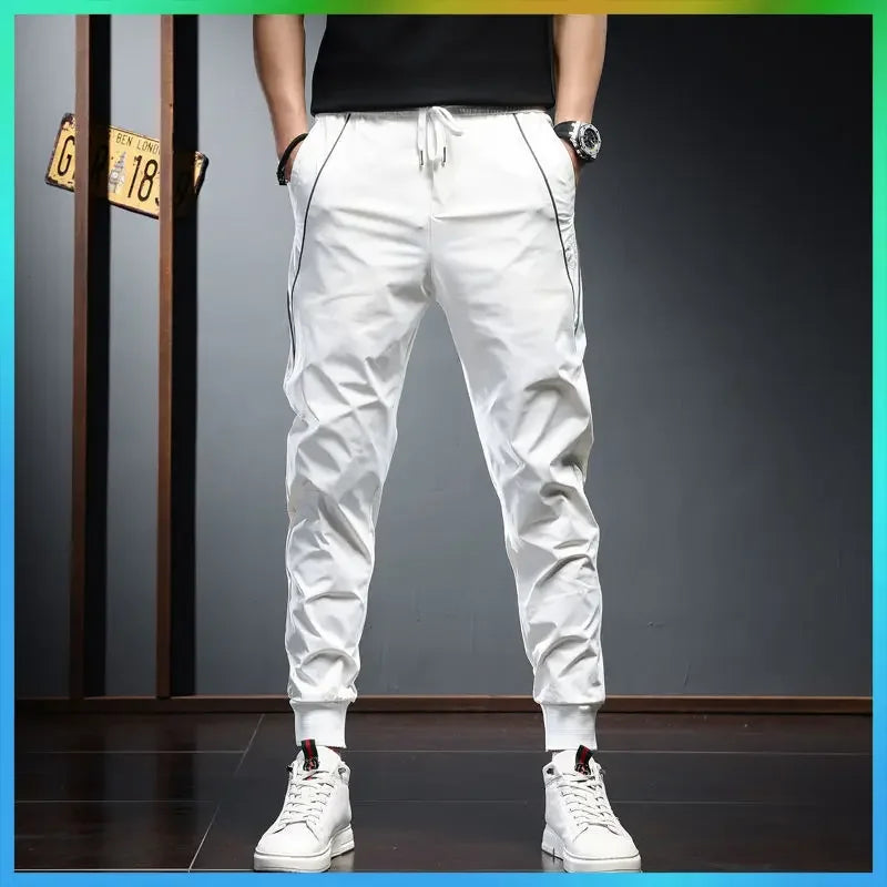 Men's Quick Dry Skinny Trousers Stylish Summer Fashion Pants